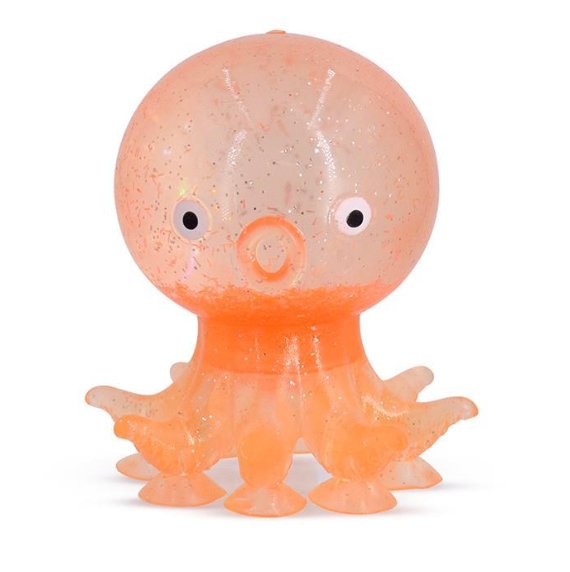 Glitter Octopus Suction Squeeze Toy
