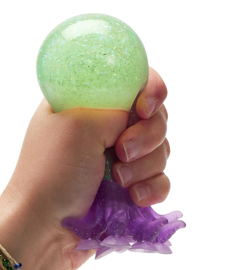 Glitter Octopus Suction Squeeze Toy