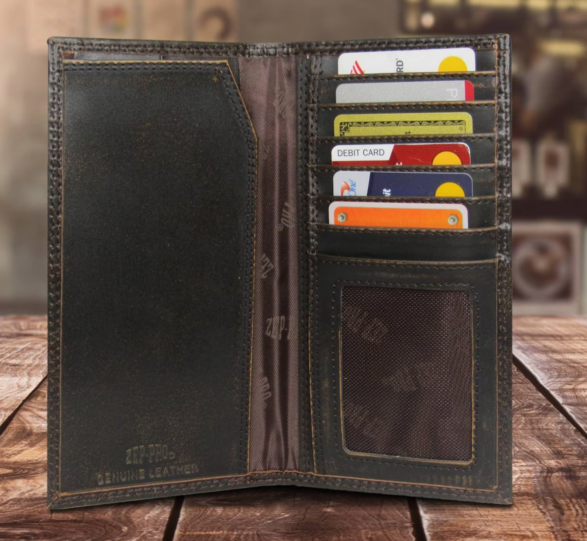 Burnished Antique Secretary Wallet - Ole Miss
