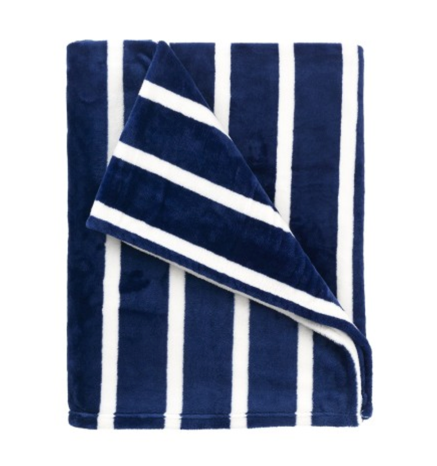Navy Stripe Blanket