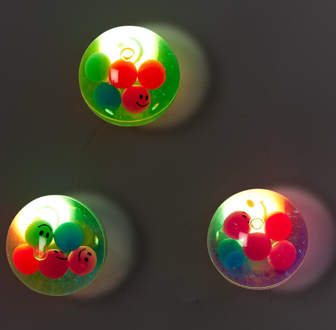 Happy LED Glitter Bouncing Ball