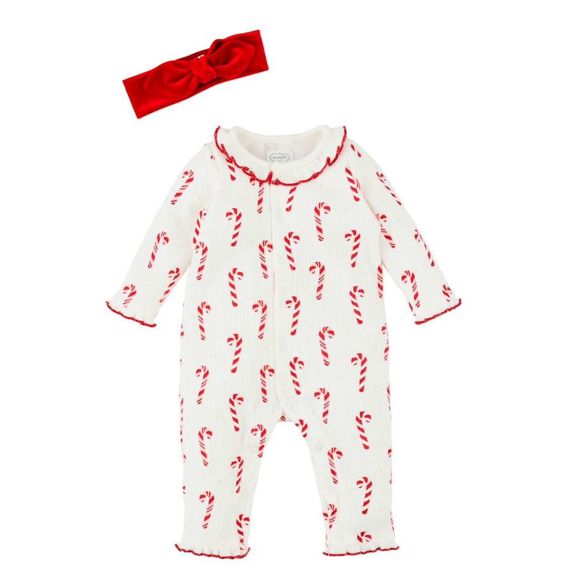 Candy Cane One Piece + Headband Set