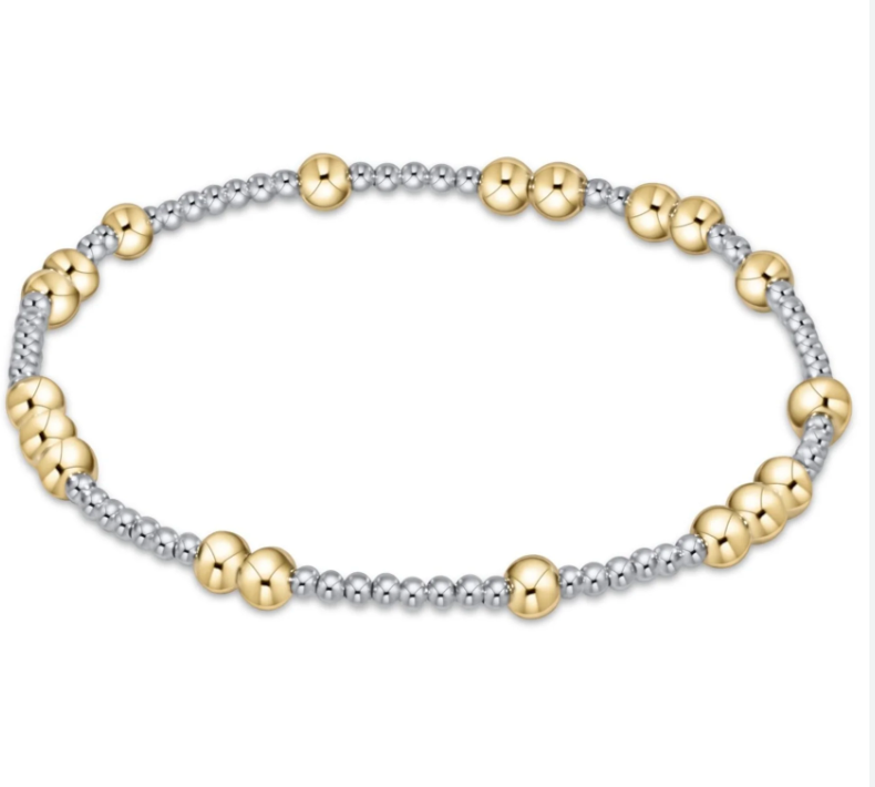 HOPE UNWRITTEN 4MM BEAD BRACELET - MIXED METAL
