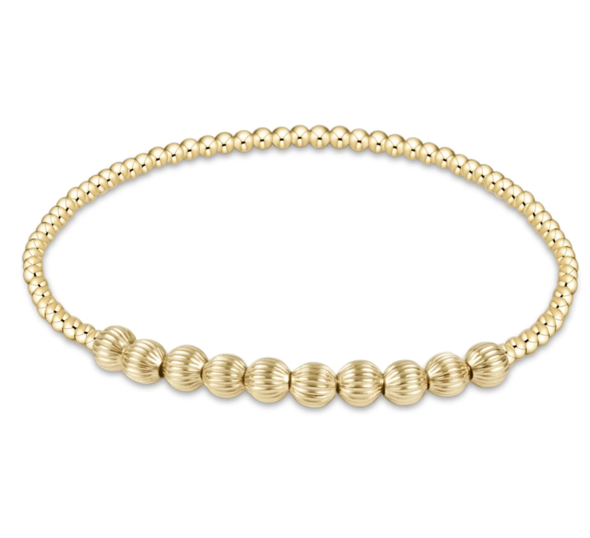DIGNITY BEADED BLISS 2MM BEAD BRACELET - 4MM GOLD