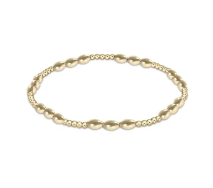 HARMONY JOY PATTERN 2MM BEAD BRACELET - GOLD