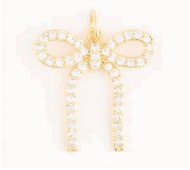 Rhinestone Bow Pendant