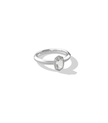 Mini Elyse Luxe Band Rhodium Metal Silver