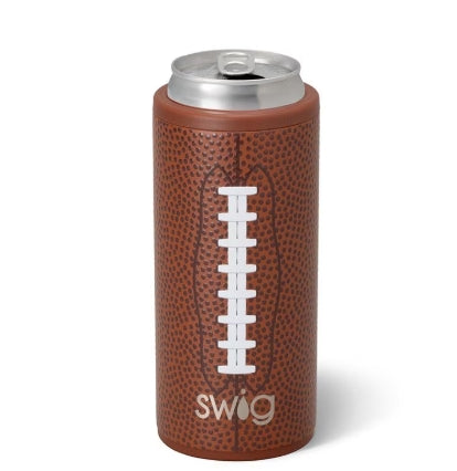 Football Skinny Can Cooler 12oz