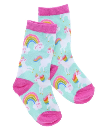 Kids Leaping Unicorn Tall Socks