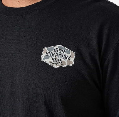 SHORT SLEEVE TEE - IRON SHARPENS IRON - BLACK