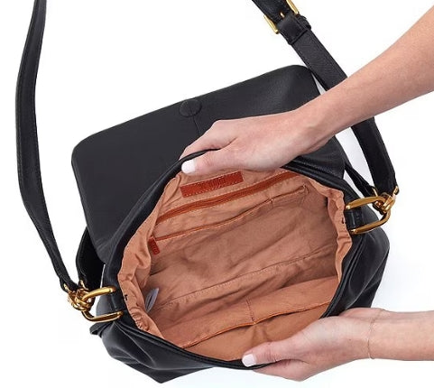 Haley Convertible Shoulder Bag in Black