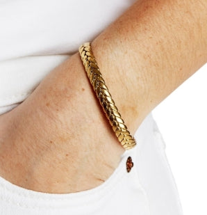 Braided Embossed Cuff Bracelet