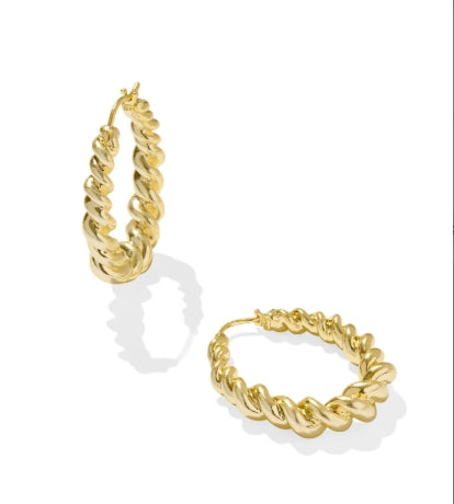 HAISLEY HOOP EAR GOLD METAL