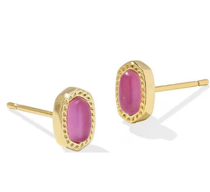 MINI ELLIE STUD EAR GOLD AZALEA ILLUSION