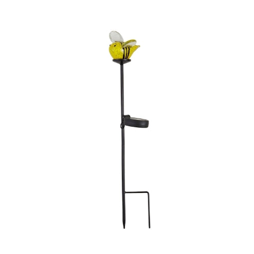 Bee Glass Lit Garden Stake