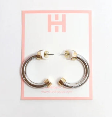 Hoo Hoops Mini in Silver with Gold