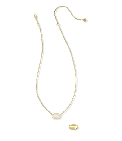 ELISA RIVETED SHORT PENDANT NECKLACE
