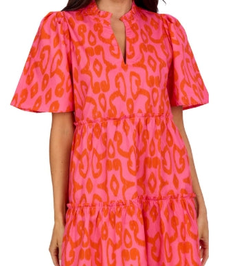 Kit Printed Dress in Pink