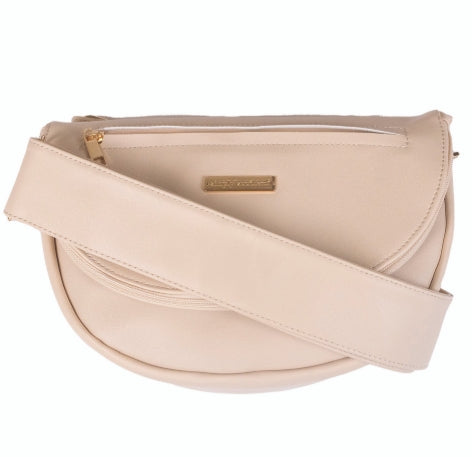 Leather Crossbody Bag in Cream