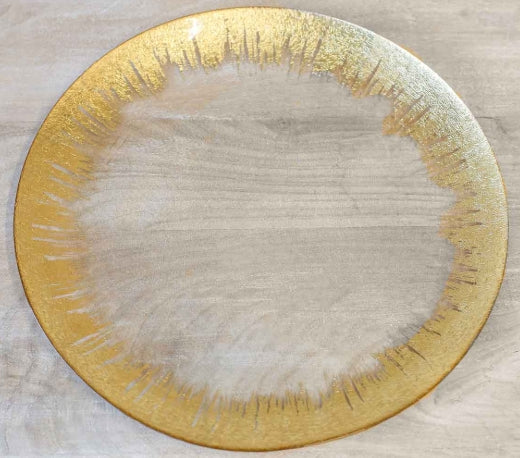 Naples Gold Edge Glass Platter