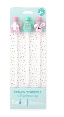 Bunny Trail Straw Topper Set