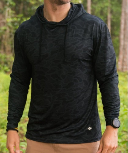 Performance Hoodie in Black Camo