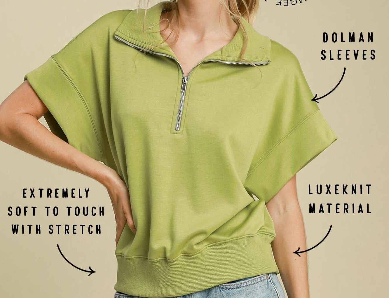 Luxe Knit Dolman Top & Pant Set Tea Green