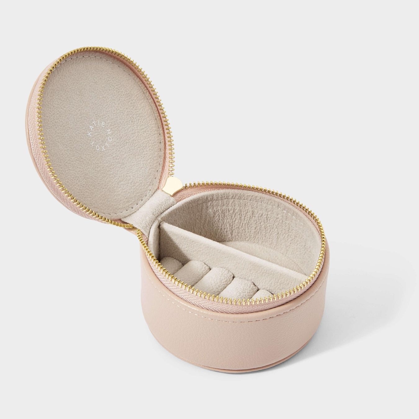 Small Circle Jewelry Case in Gold