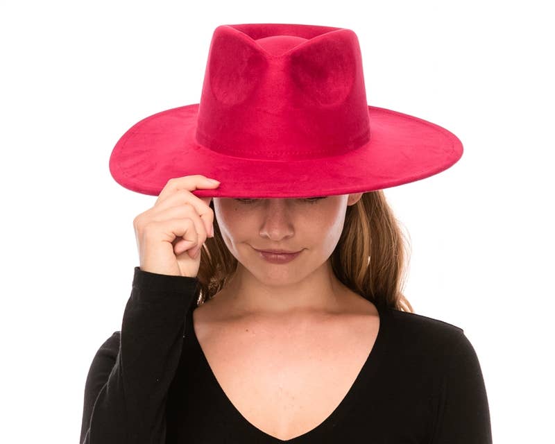 Vegan Suede Rancher Hat Camel