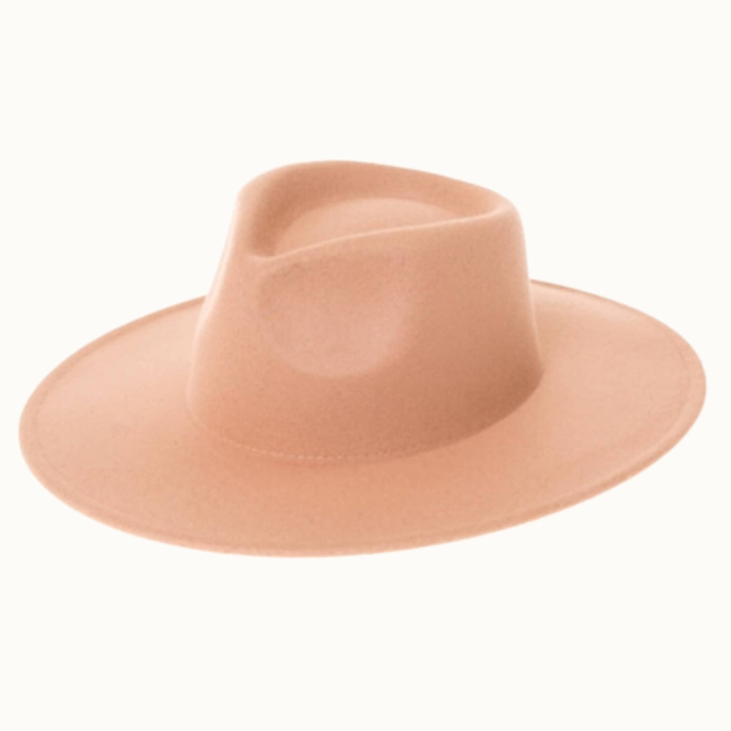 Youth Children's Vegan Felt Rancher Hat, Adjustable: Ivory