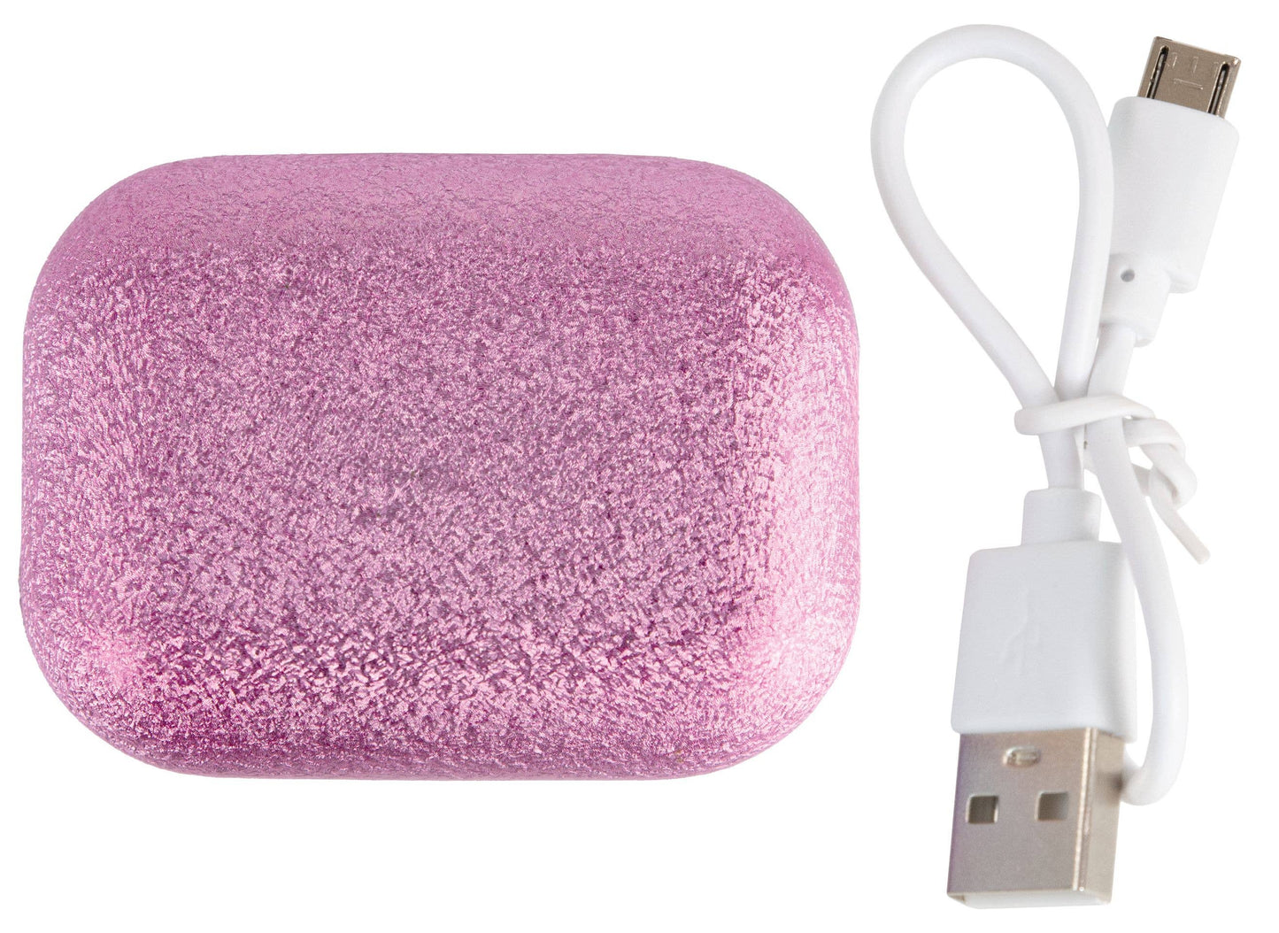 Pink Glitter Compact Ear Buds