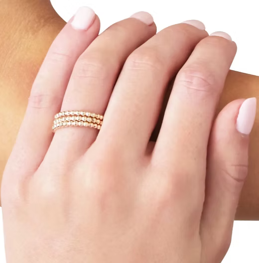 CLASSIC GOLD 2MM BEAD RING - SIZE 6