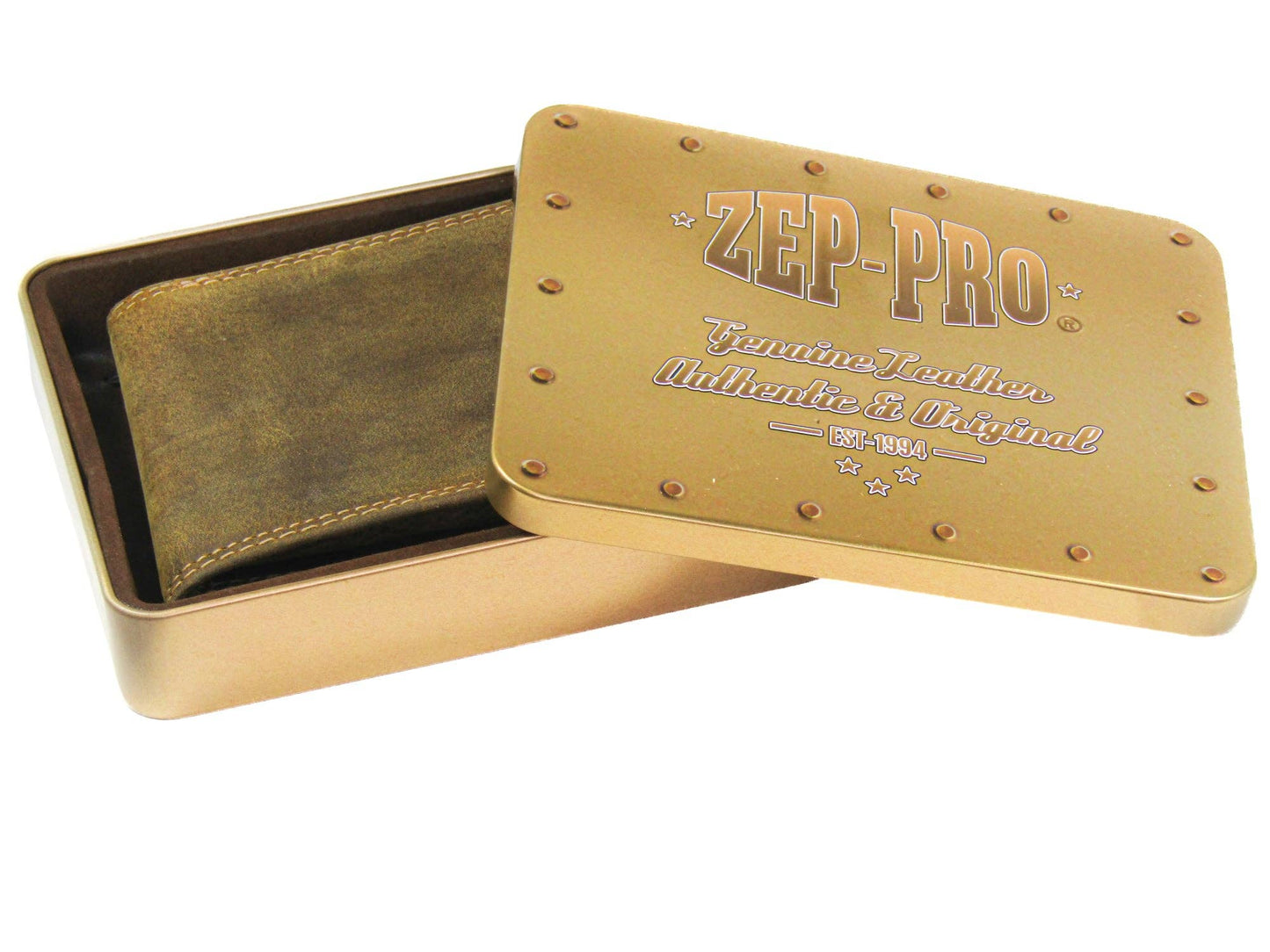 Lab Vintage Tan Leather Trifold Wallet