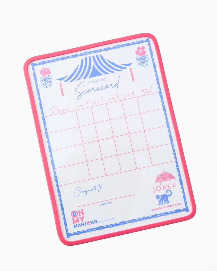 Mahjong Chinoiserie Scorecard