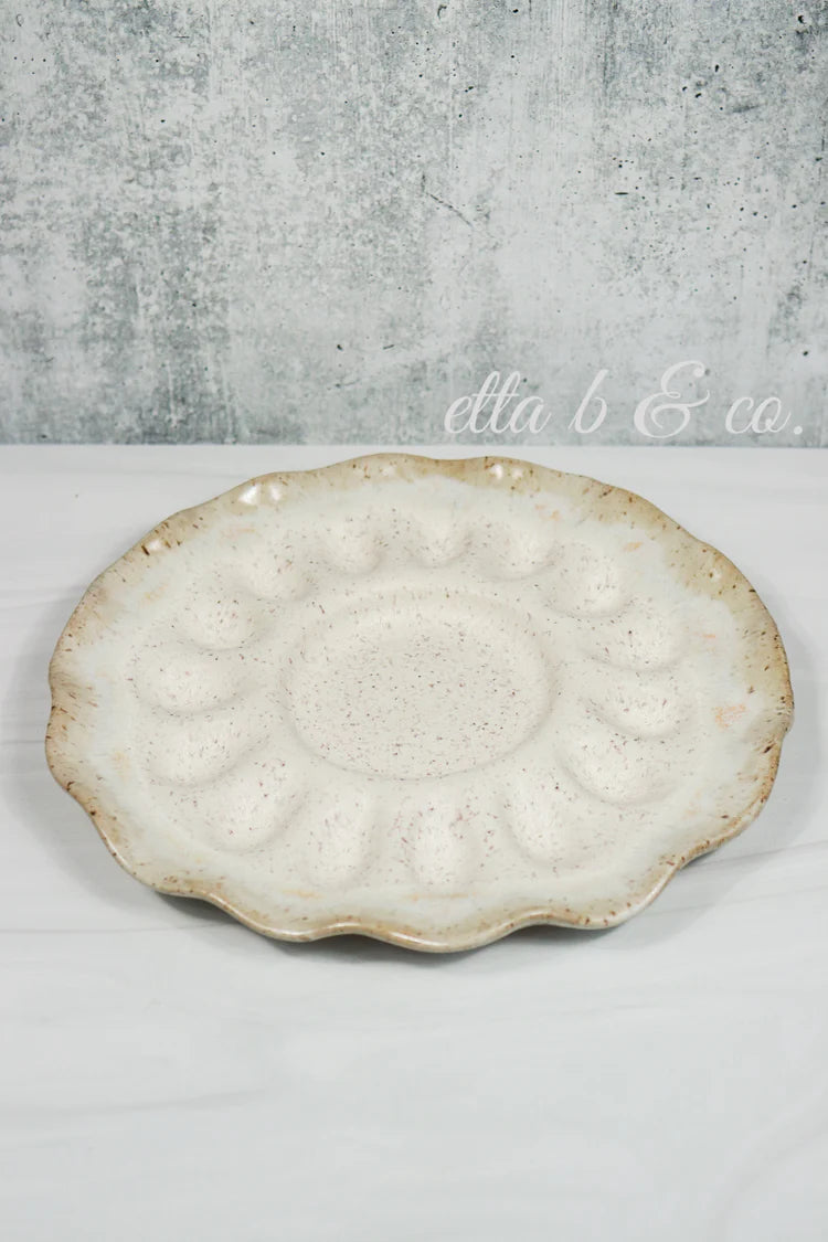 Etta B Pottery Egg Platter