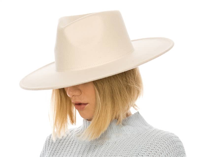 The Original Vegan Felt Rancher Hat Ivory