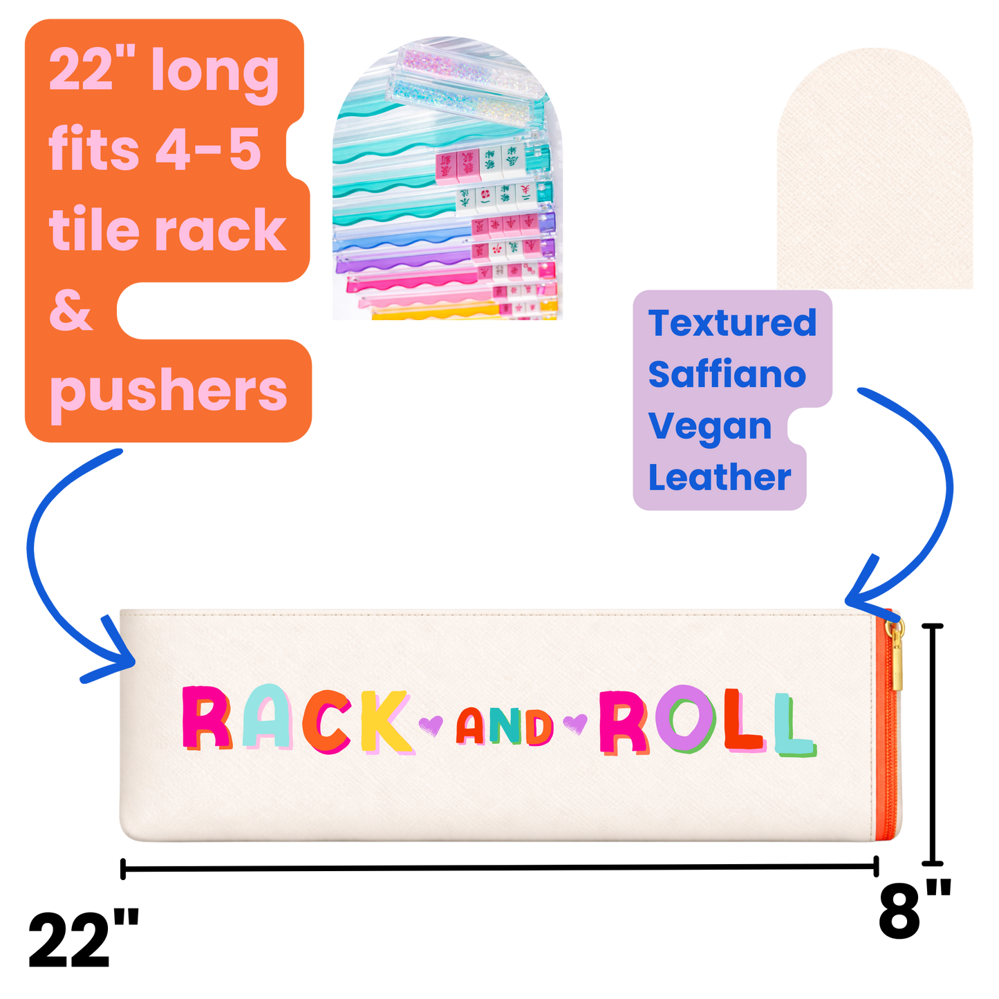 Mahjong Rack Storage Bag | Pink