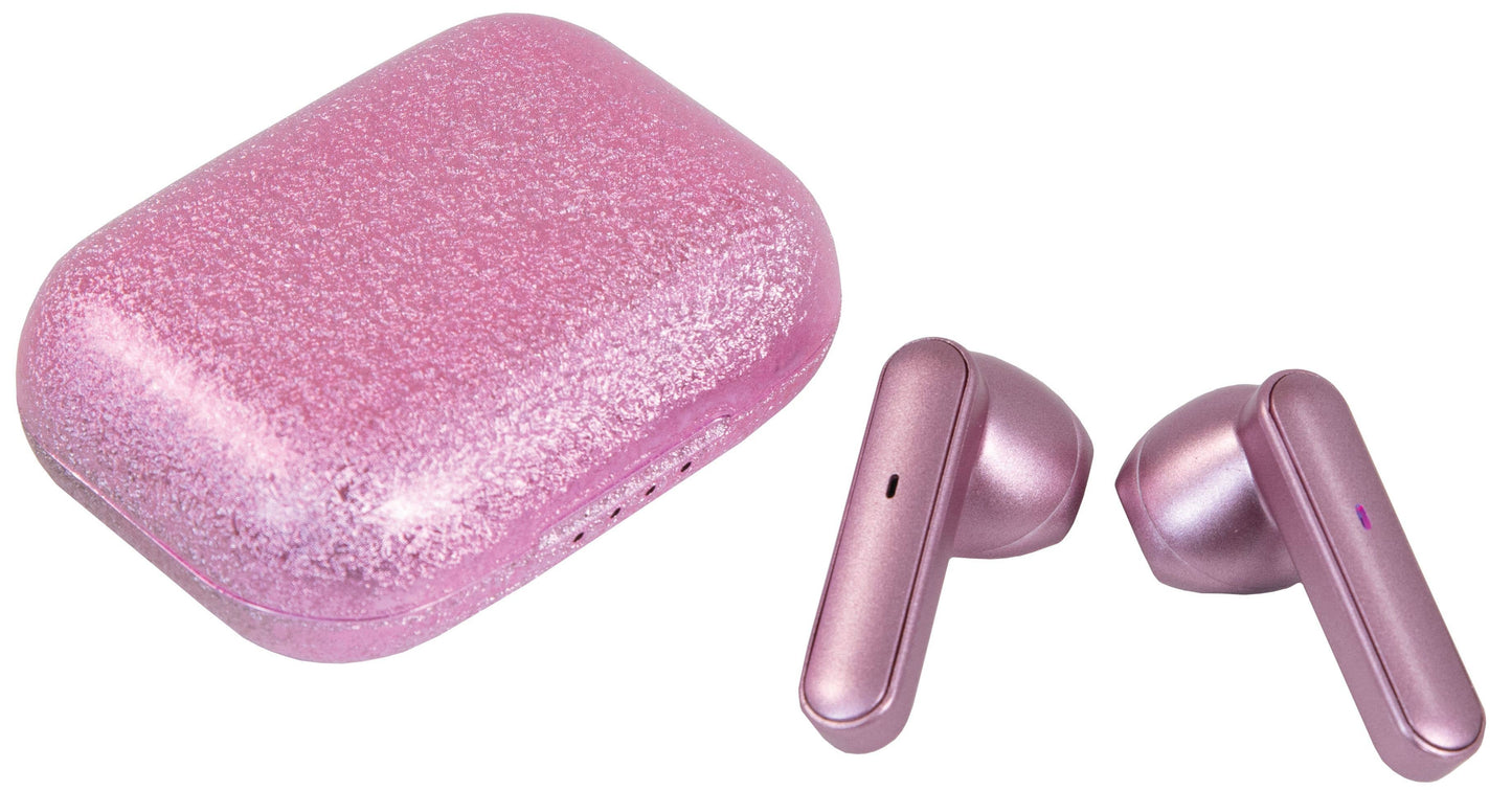 Pink Glitter Compact Ear Buds