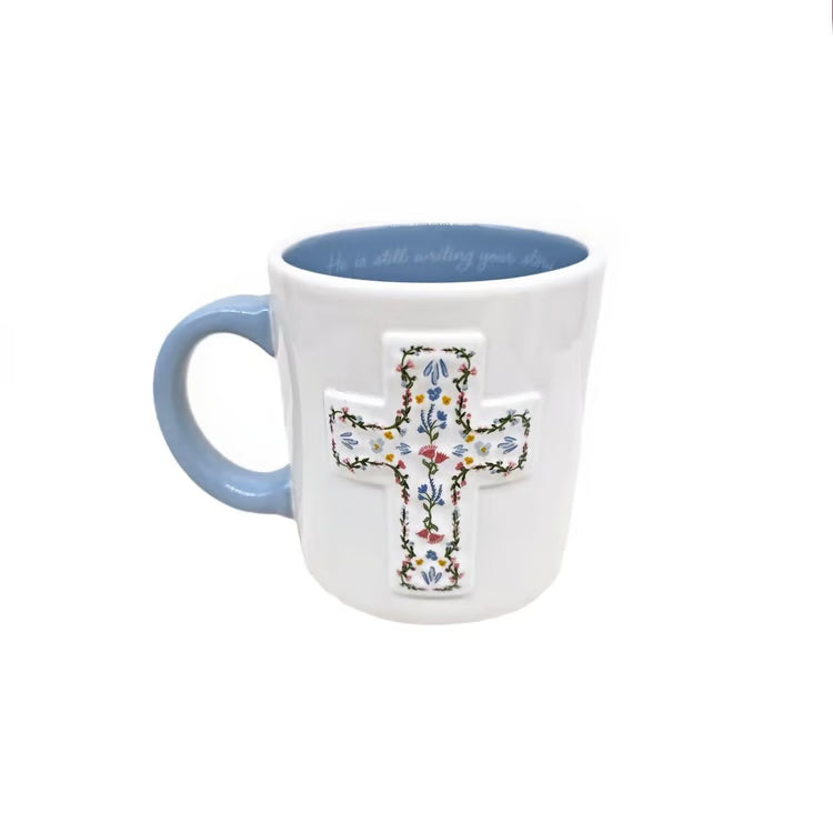 Mug Sculpted He Is StillWritingYourStory