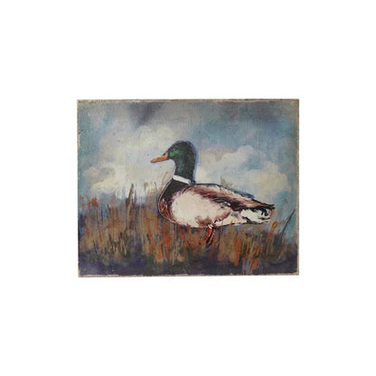 Duck Canvas Wall Decor with Distressed Finish