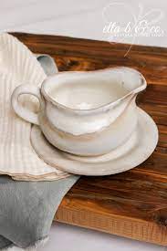 Etta B pottery Gravy Boat and Saucer