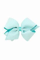 Medium Light Blue Seersuck Bow