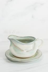 Etta B pottery Gravy Boat and Saucer