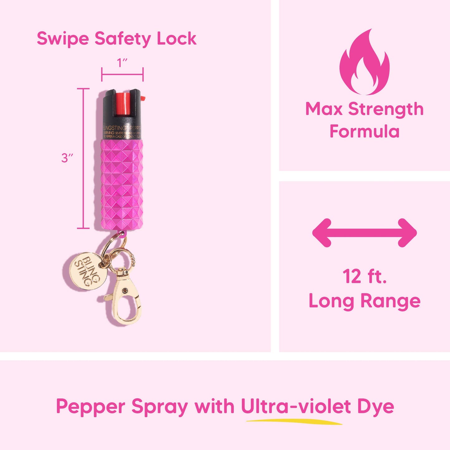 Metallic Studded Pepper Spray