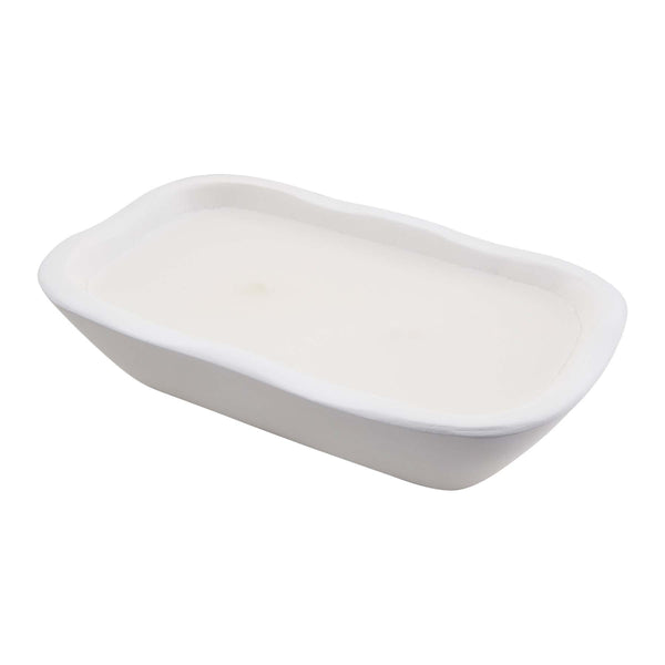 Large White Dough Bowl Candle