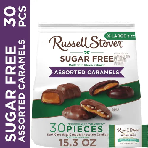 Sugar Free Assorted Caramel Chocolate Candy 15.3 Oz