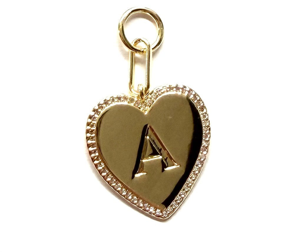 Ameila Heart Initial Charm