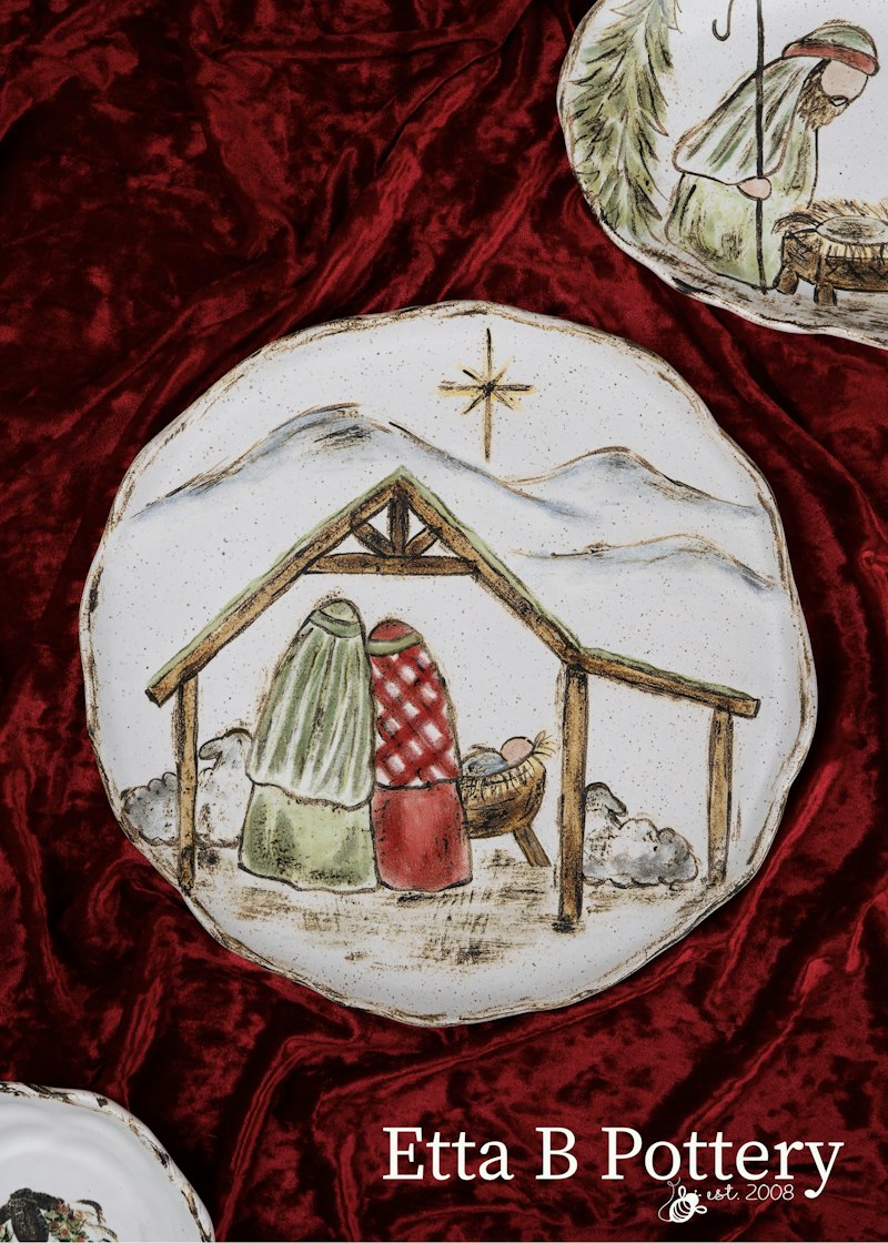 Nativity on Round Platter