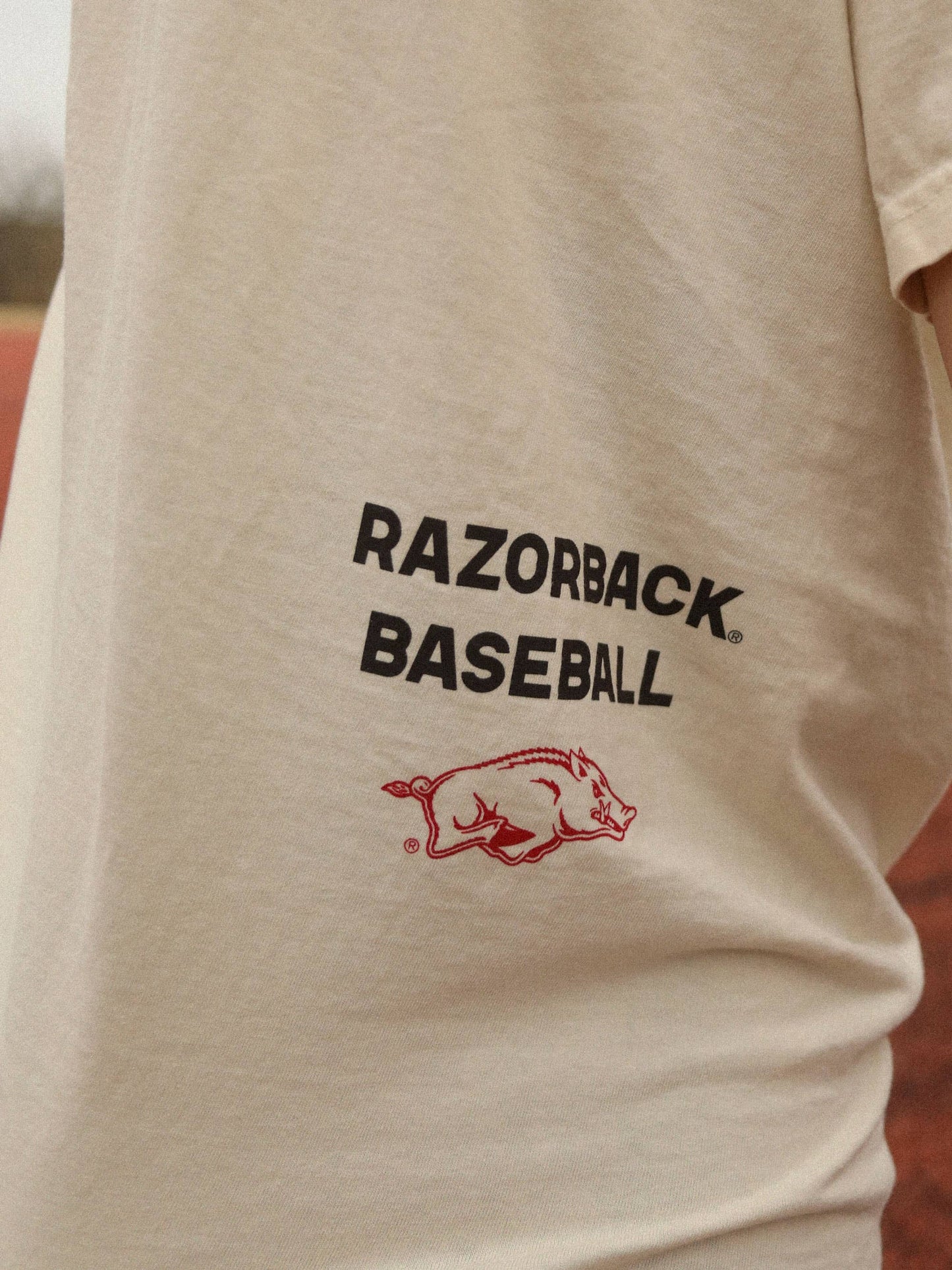 ARKANSAS BASEBALL SCRIPT TEE