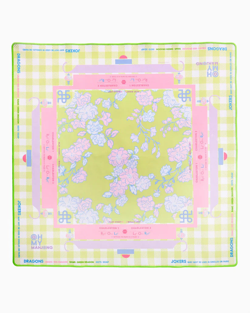Garden Party Mahjong Mat In Tube